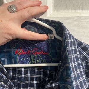 Robert Graham Blue Plaid Men's Shirt